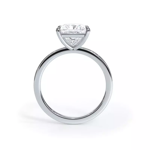 AGI Certified 3 CTW Lab Grown Diamond Solitaire Engagement Ring – Round, Asscher, Emerald, or Princess Cut – G-VS Clarity, 14K White Gold