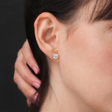 3.00 CTW Lab Grown Diamond Bezel Martini Stud Earrings in 14K White or Yellow Gold