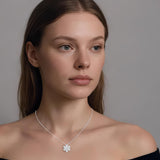 AGI Certified 4.00 CTW E/F VS Lab-Grown Diamond Flower Cluster Pendant in 14K White Gold