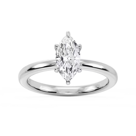 5.00 CT Lab Grown Diamond Solitaire Engagement Ring in 14K White Gold – G Color VS Clarity, IGI Certified