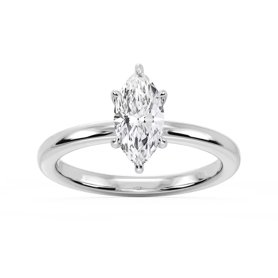 5.00 CT Lab Grown Diamond Solitaire Engagement Ring in 14K White Gold – G Color VS Clarity, IGI Certified