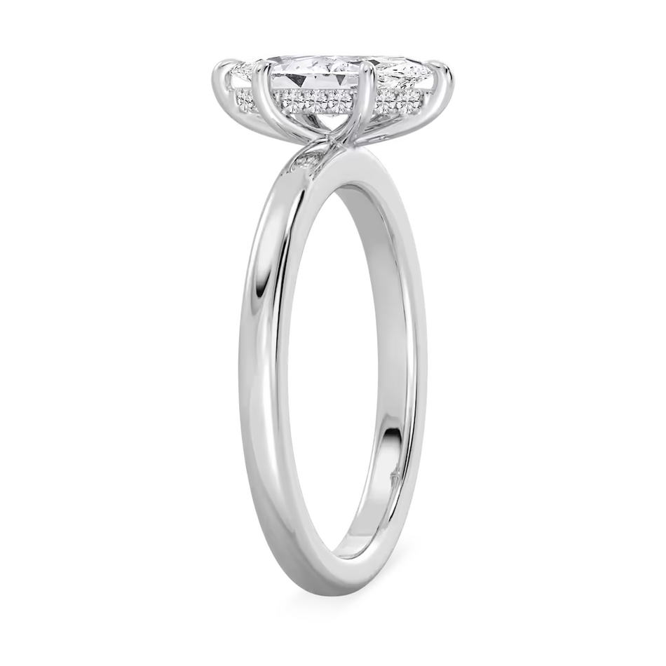 5.00 CT Lab Grown Diamond Solitaire Engagement Ring in 14K White Gold – G Color VS Clarity, IGI Certified