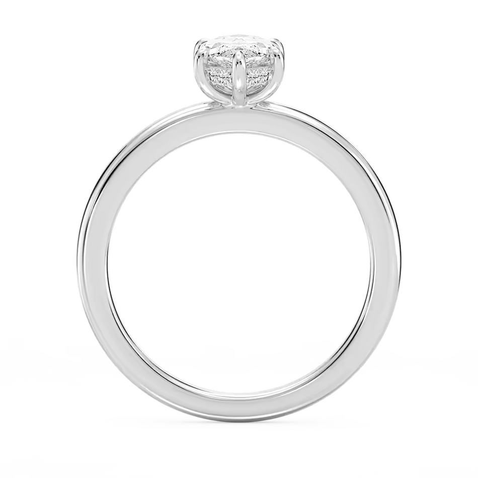 5.00 CT Lab Grown Diamond Solitaire Engagement Ring in 14K White Gold – G Color VS Clarity, IGI Certified