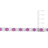 6.00 CTW Lab Created Pink & White Sapphire Tennis Bracelet in .925 Sterling Silver – 7.25"