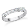 AGI Certified 2.00 CTW 7-Stone Lab Grown Diamond Anniversary Ring F/VS1 in 14K Gold Over Sterling Silver