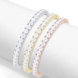 6ctw Created Moissanite Tennis Bracelet - 3mm Stones - 14K Gold Overlay in White, Yellow or Rose Gold