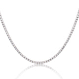 8.00 CTW AGI Certified Lab Grown Diamond Tennis Necklace in 14K White or Yellow Gold (F/VS)