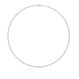 8.00 CTW AGI Certified Lab Grown Diamond Tennis Necklace in 14K White or Yellow Gold (F/VS)