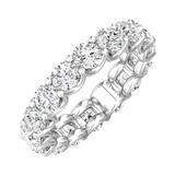 4.00 CTW AGI Certified Lab-Grown Diamond Eternity Band Ring In U-Prong Setting | G/VS Clarity | Choice of 14K White or Yellow Gold