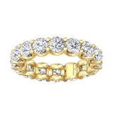 4.00 CTW AGI Certified Lab-Grown Diamond Eternity Band Ring In U-Prong Setting | G/VS Clarity | Choice of 14K White or Yellow Gold