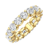 4.00 CTW AGI Certified Lab-Grown Diamond Eternity Band Ring In U-Prong Setting | G/VS Clarity | Choice of 14K White or Yellow Gold