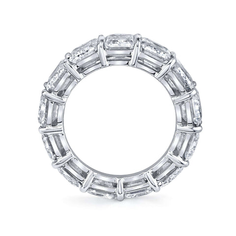 AGI Certified 26 CTW Emerald Cut Lab Grown Diamond Eternity Band 14kt Gold