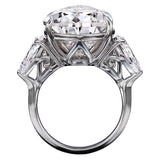 IGI Certified 8.09 CTW Pear Cut Lab Diamond Three Stone Engagement Ring in 14K White Gold