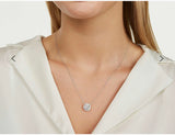 Exquisite AGI Certified Lab-Grown Diamond (G/VS) Halo Pendant Necklace in 14kt White Gold - Choose 1 CTW or 2 CTW