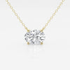 2.00 CTW AGI Certified Oval Lab Grown Diamond Solitaire Pendant - Choice of 14k Yellow or White Gold