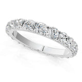 2.00 CTW Round Lab Grown Diamond Eternity Band 18kt Gold over Sterling