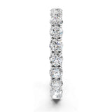 2.00 CTW Round Lab Grown Diamond Eternity Band 18kt Gold over Sterling