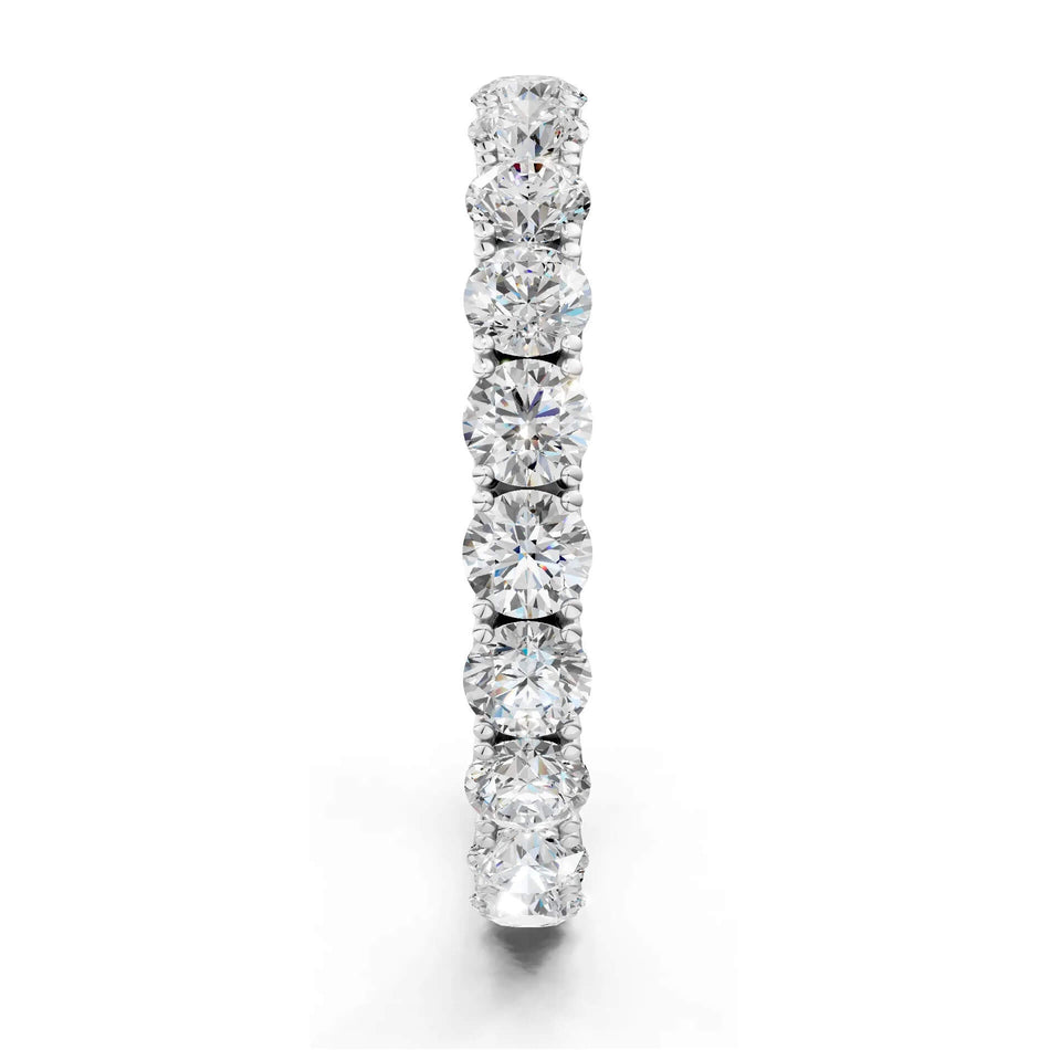 2.00 CTW Round Lab Grown Diamond Eternity Band 18kt Gold over Sterling