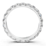 2.00 CTW Round Lab Grown Diamond Eternity Band 18kt Gold over Sterling