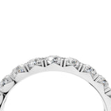 2.00 CTW Round Lab Grown Diamond Eternity Band 18kt Gold over Sterling