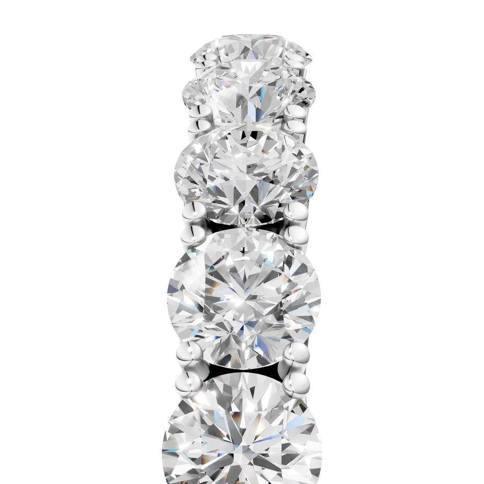 2.00 CTW Round Lab Grown Diamond Eternity Band 18kt Gold over Sterling