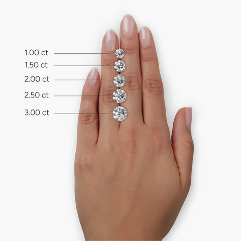 AGI Certified 1 CTW Round Lab-Grown Diamond G/VS Three-Stone Engagement Ring in 14K White Gold Over Sterling Silver