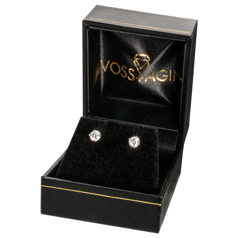 1.60 CTW Genuine Certified Moissanite Stud Earrings in Solid 14K White or Yellow Gold