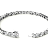 Brilliant 6ctw Lab Created Moissanite Sterling Silver Tennis Bracelet - 3mm Stones - Choice of White or 14K Gold Plated Finish