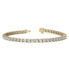 6ctw Lab Created Moissanite Tennis Bracelet - 3mm Stones - Choice of White or 14K Gold Plated Finish