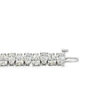 AGI Certified 16.00 CTW Pear Shaped Lab Grown Diamond Tennis Bracelet - 14kt White Gold