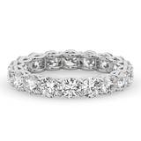 AGI Certified 2 CTW Round Lab Grown Diamond Eternity Band in 14K White Gold (F-VS)