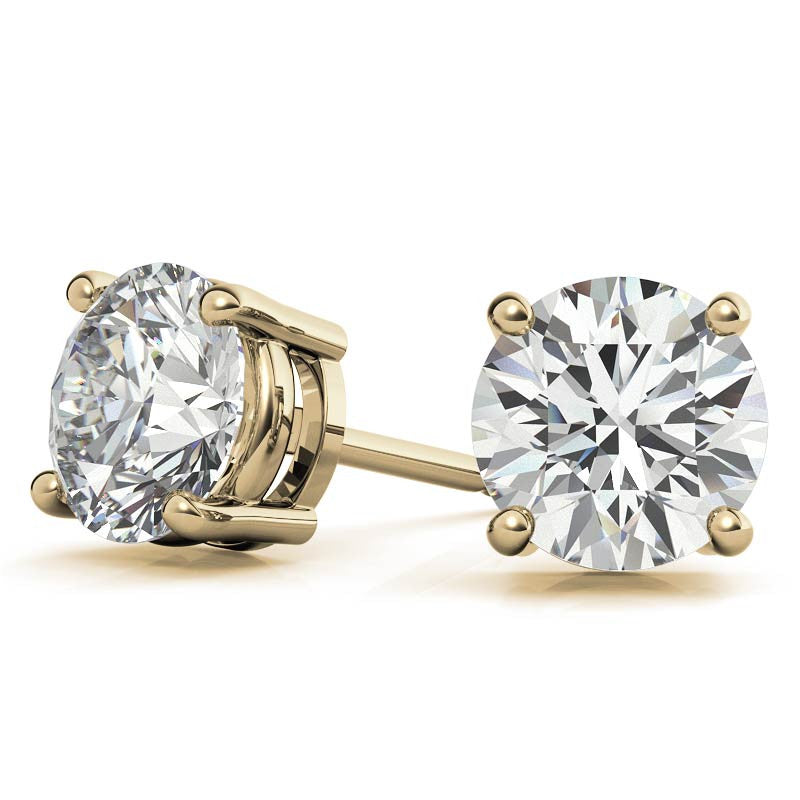 1 CTW Lab-Grown Diamond Studs | G/VS | 14k Gold Over Silver