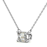 2.00 CTW AGI Certified Lab-Grown Emerald-Cut Diamond Solitaire Pendant in Choice Of 14K White or Yellow Gold