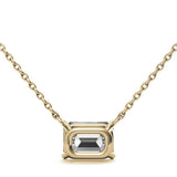 2.00 CTW AGI Certified Lab-Grown Emerald-Cut Diamond Solitaire Pendant in Choice Of 14K White or Yellow Gold