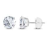 2.00 CTW AGI Certified Lab-Grown Diamond Stud Earrings in 14K White Gold - G Color, VS Clarity