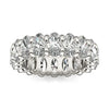 4 CTW Oval Lab Grown Diamond Couture Classic Eternity Ring 14K White Gold (G-VS)