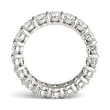 4 CTW Oval Lab Grown Diamond Couture Classic Eternity Ring 14K White Gold (G-VS)