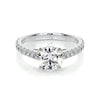 Round Brilliant Lab Grown Diamond Engagement Ring (F/VS) in 14K White Gold - Choice of 1ctw or 2ctw