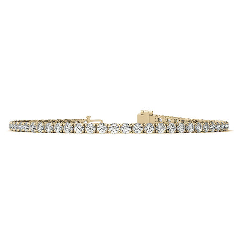 4.00 CTW  Lab Grown Diamond Tennis Bracelet  in 14kt White/Yellow Gold (G/VS) AGI Certified