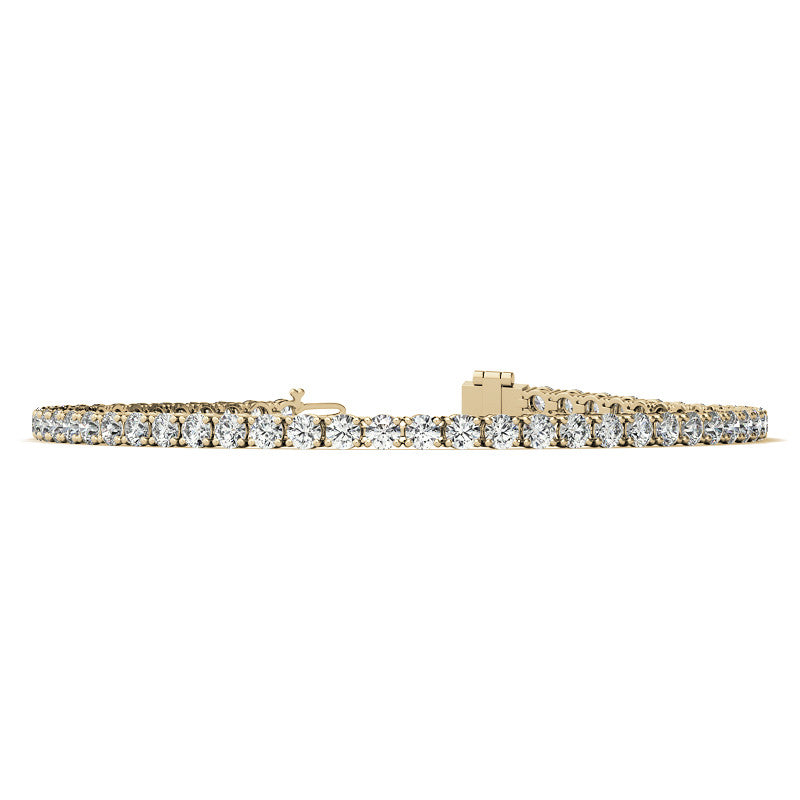 4.00 CTW  Lab Grown Diamond Tennis Bracelet  in 14kt White/Yellow Gold (G/VS) AGI Certified