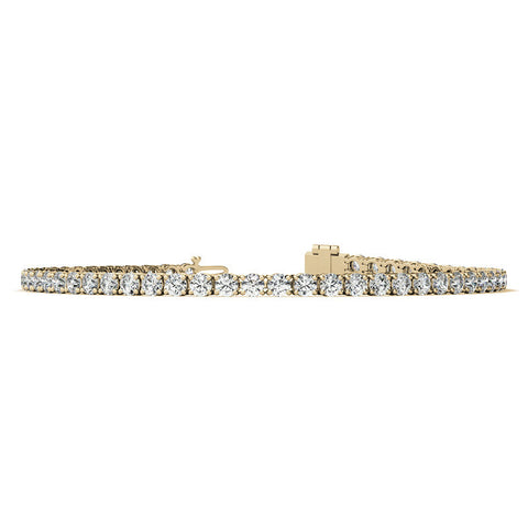 12.00 CTW Lab Grown Diamond Tennis Bracelet in 14kt White/Yellow Gold (G/VS) AGI Certified
