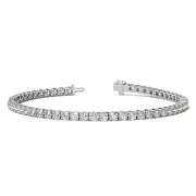 14K Gold 4.00 CTW Lab Diamond (G/VS) Tennis Bracelet | AGI Certified | 30-Day Guarantee